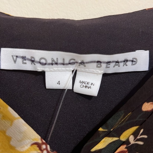 Veronica Beard Avani Wrap effect floral print silk chiffon maxi dress sz 4 NWOT - Picture 9 of 16